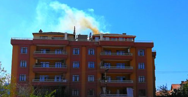 Osmancık'ta baca yangını korkuttu